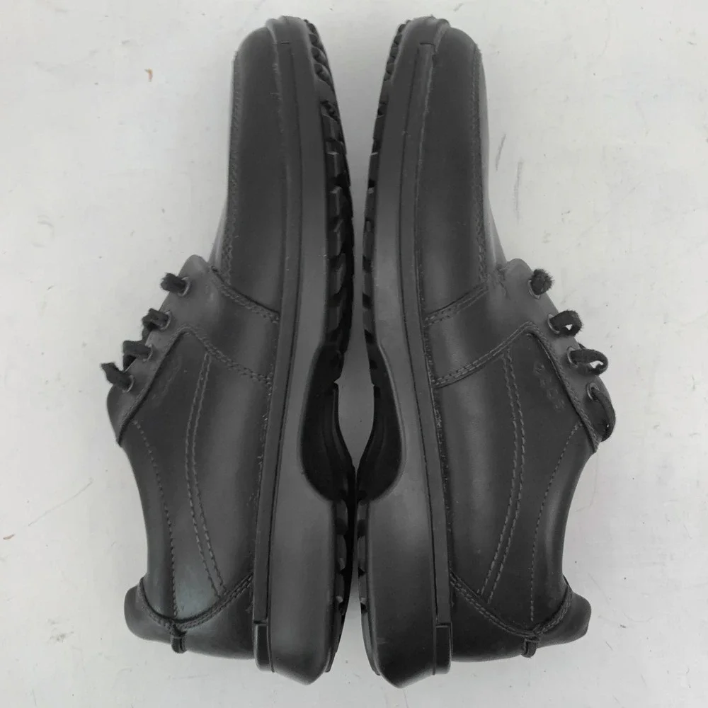 ECCO Black Fusion Moc Toe Oxford Shoes Mens 12 Leather Lace Up